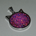 Handmade Cat Ear Opal Pendant Necklace | Unique Jewellery Gift Australia P-1