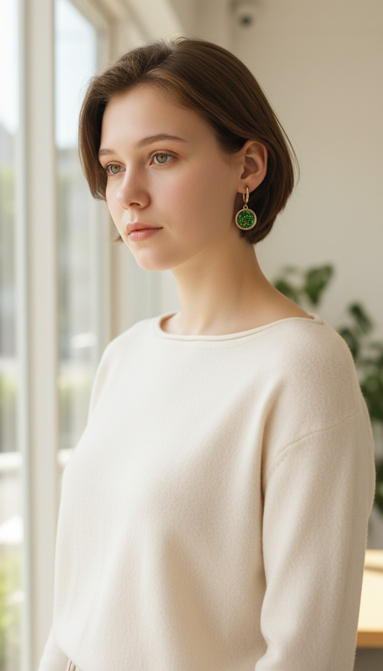Green Opal arrings