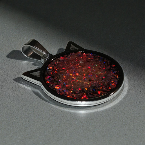 Handmade Cat Ear Opal Pendant Necklace | Unique Jewellery Gift Australia P-1