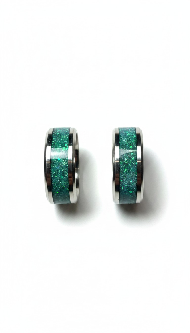 Handmade Green Opal Ring | Stainless Steel Statement Ring Australia R-1