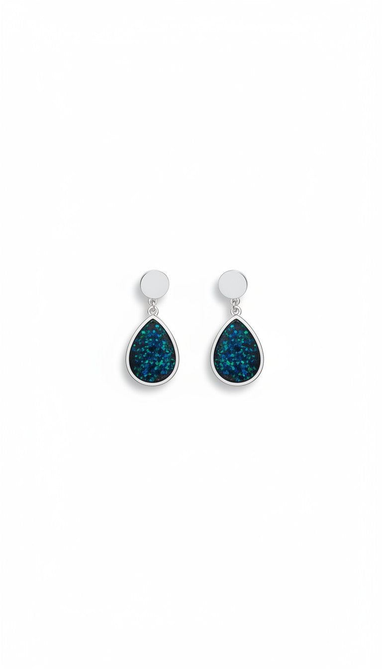 Handmade Teardrop Opal Earrings | Stainless Steel Earrings Australia R-1