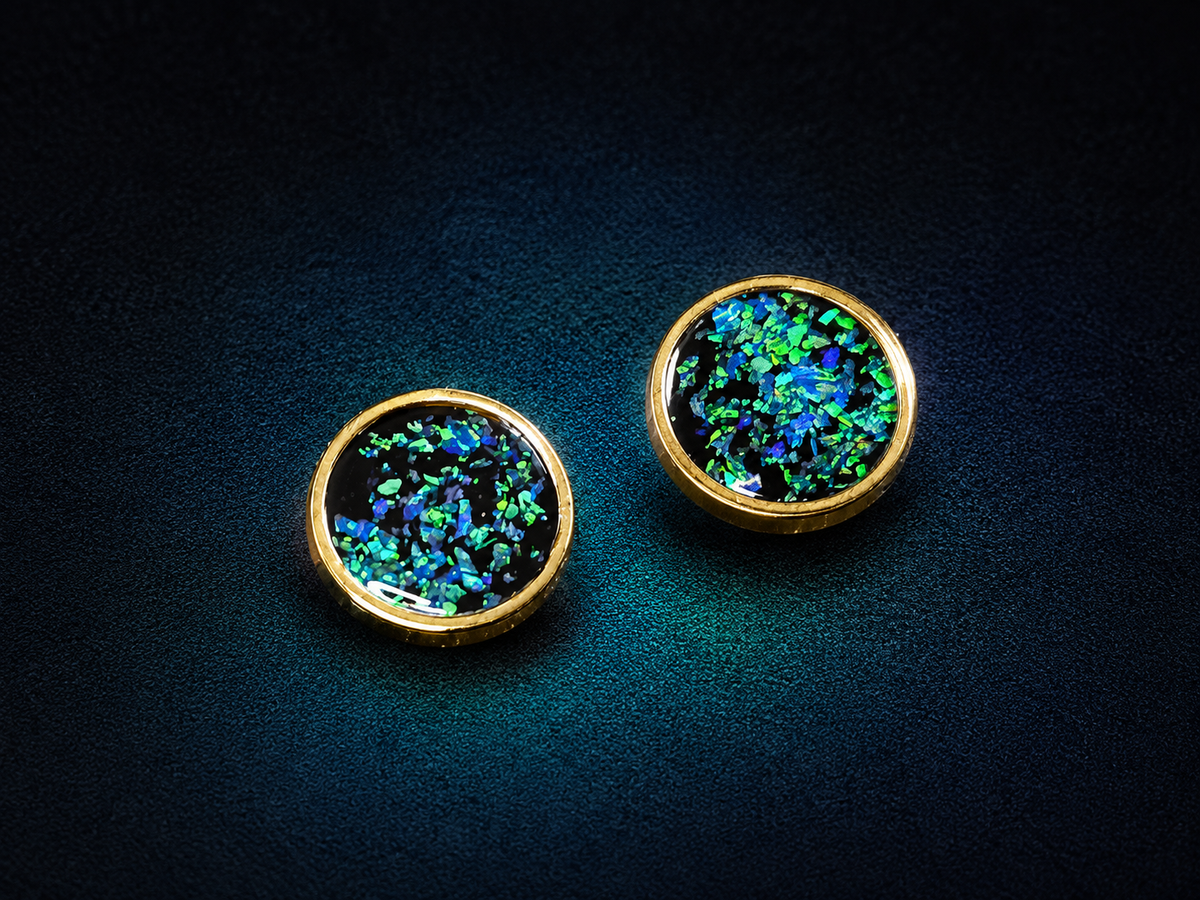 P-3 Opal Pendant and Earing set (Green Bean)