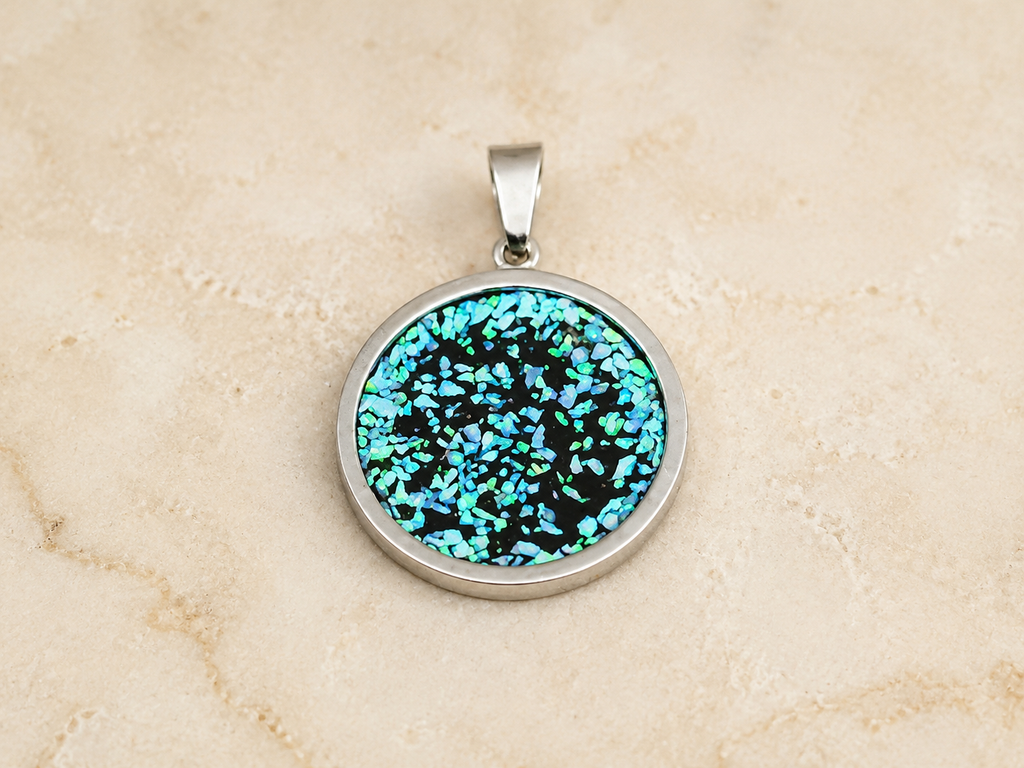 P-3 Opal Pendant size small (Ocean blue)