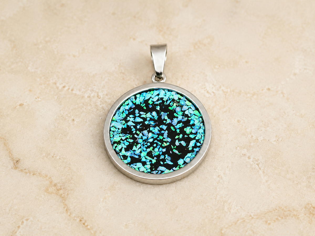 P-3 Opal Pendant size small (Ocean blue)