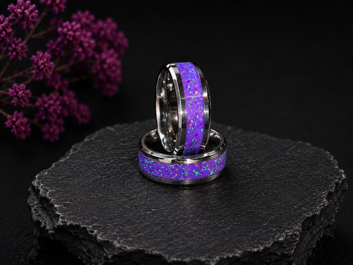 R-1 Opal ring (Vivid purple) (size  7)