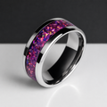 Handmade Purple Opal Ring | Stainless Steel Statement Ring Australia R-1
