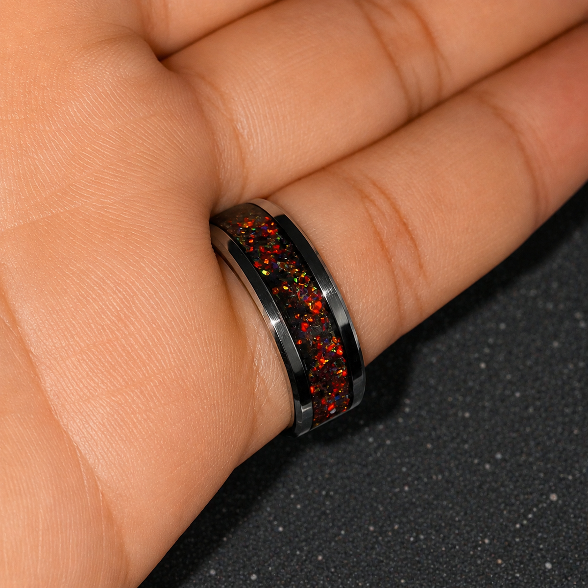 R-1 Opal ring (Cosmic brown)