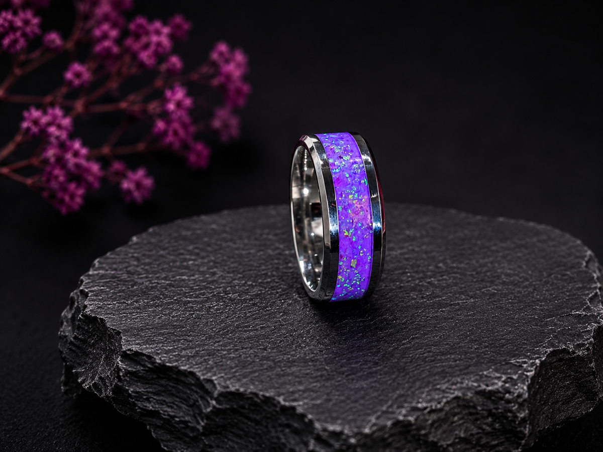 R-1 Opal ring (Vivid purple) (size  7)