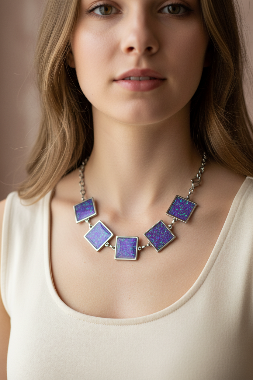 Purple Opal Necklace Lifestyle
